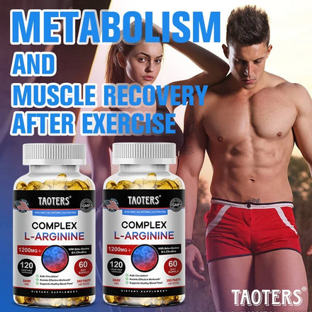 L-Arginine Nitric Oxide Supplement Helps Build Muscle and Supports Blood Flow, Circulation, Nutrient Delivery and Pumping