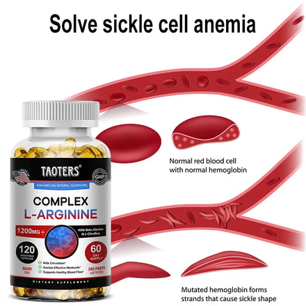 L-Arginine Nitric Oxide Supplement Helps Build Muscle and Supports Blood Flow, Circulation, Nutrient Delivery and Pumping