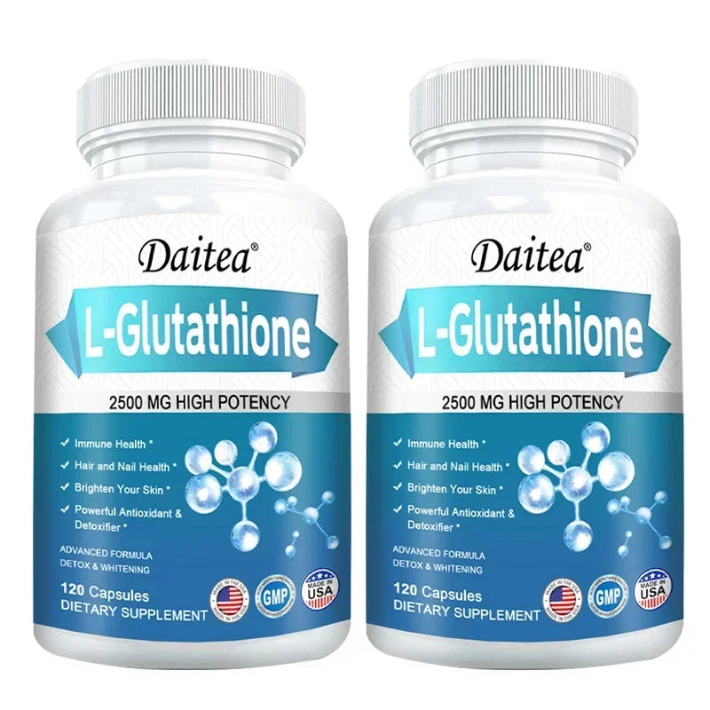 L-Glutathione Capsules Powerful Antioxidant Anti-Aging Whitening Reduce Wrinkles Beauty Care Skin, Hair & Nail Health Support
