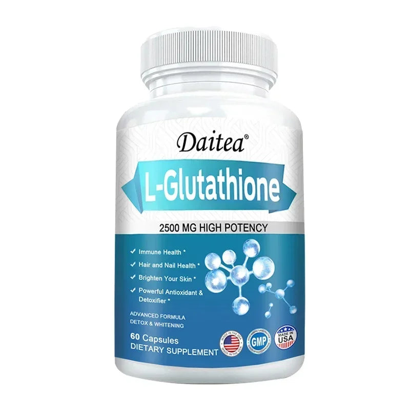 L-Glutathione Capsules Powerful Antioxidant Anti-Aging Whitening Reduce Wrinkles Beauty Care Skin, Hair & Nail Health Support