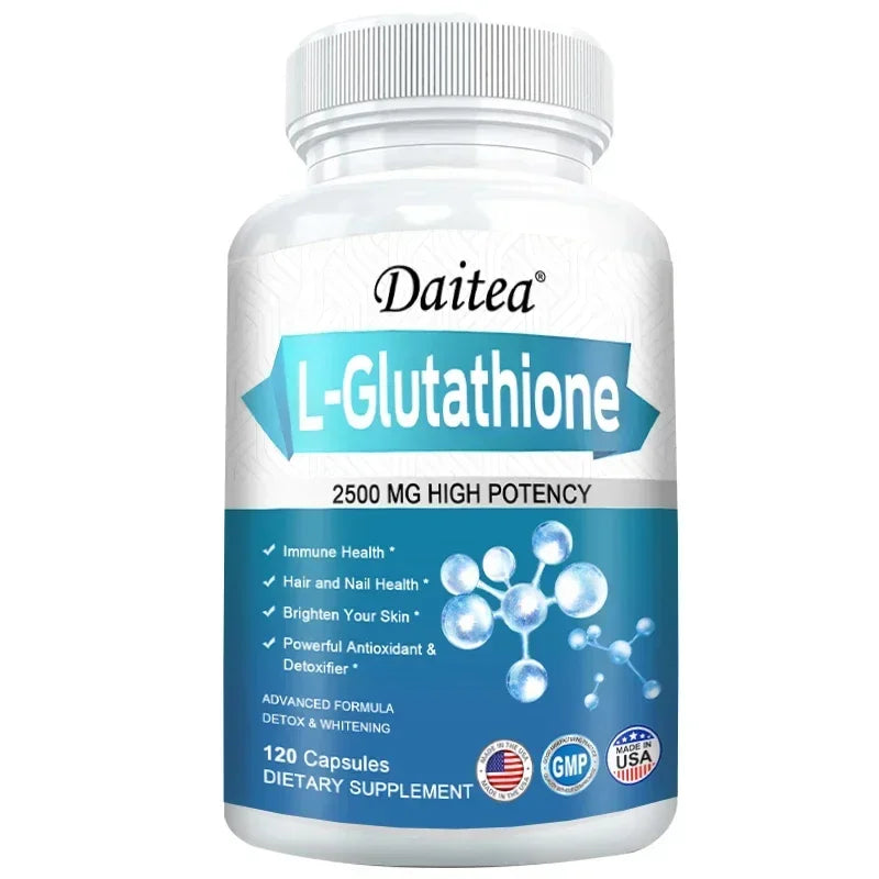 L-Glutathione Capsules Powerful Antioxidant Anti-Aging Whitening Reduce Wrinkles Beauty Care Skin, Hair & Nail Health Support