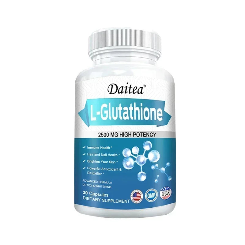 L-Glutathione Capsules Powerful Antioxidant Anti-Aging Whitening Reduce Wrinkles Beauty Care Skin, Hair & Nail Health Support
