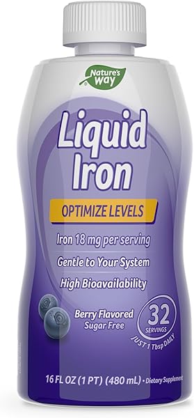Liquid Iron, Provides Daily Value of Iron, Sugar Free, Berry Flavored, 16 Fl. Oz. in Pakistan
