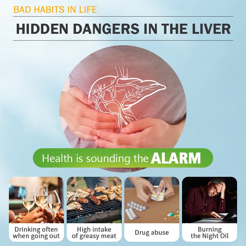 Liver Detox Capsules: Repair Fatty Liver, Hangover Relief-60 Vegecaps