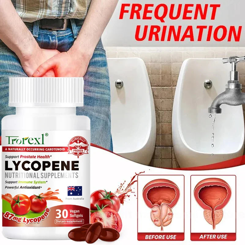 Lycopene Capsule for Men Prostate, Prostate and Heart Health Support Enhance Immunity, Urinary Tract Health, Prostatitis