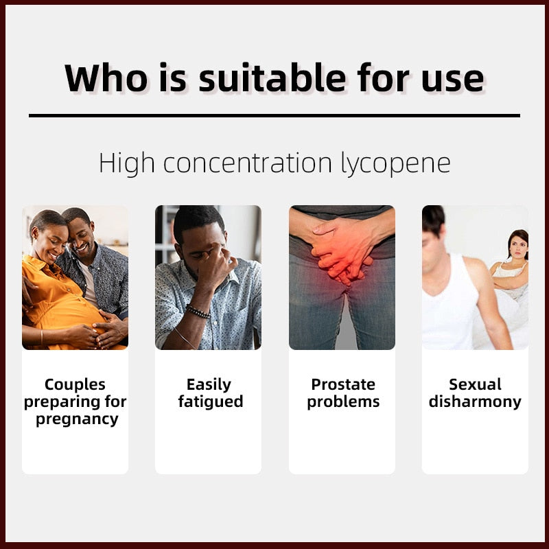 Lycopene Capsules Prostate Treatment Sperm Quality Booster Supplement for Men Endurance Enlargement Enhance Immunity Health Care
