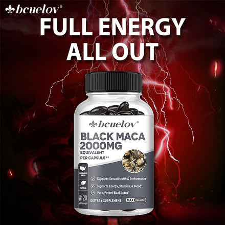 Maca Extract Capsules, Supplement for Men and Women, Enhance Energy, Improve Erection, Vegetarian Capsules
