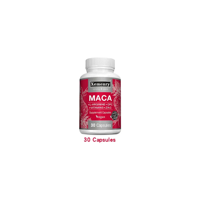 Maca Root Capsules - Natural Energy Supplement, Supports Athletic Performance and Motivation, Builds Muscle and Strengthens