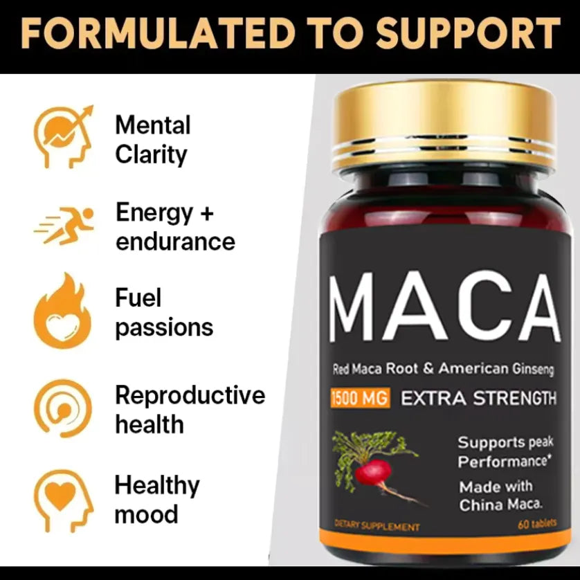 Maca Root Extract Capsules Strength Mood Supplements Male Enhancement Capsules Adult Healthcare in Pakistan