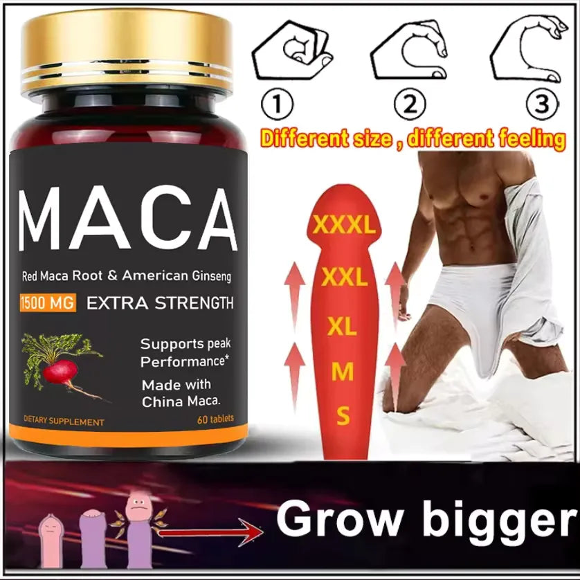 Maca Root Extract Capsules Strength Mood Supplements Male Enhancement Capsules Adult Healthcare in Pakistan