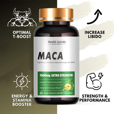 Maca Vegetarian Pills Energy Booster for Men, Thickens Dilation, Supports Duration, Replenishes Strength and Enhance Endurance