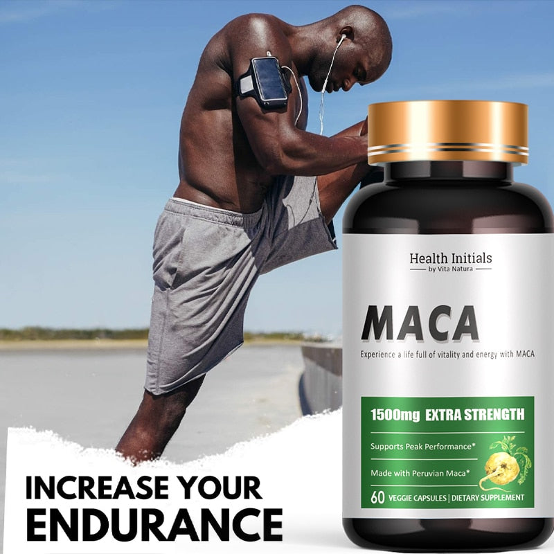 Maca Vegetarian Pills Energy Booster for Men, Thickens Dilation, Supports Duration, Replenishes Strength and Enhance Endurance