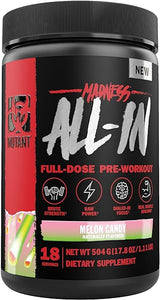 Madness All-in | Full Dosed Pre-Workout - Melon Candy - 18 Serving - 504 g (17.8oz) in Pakistan