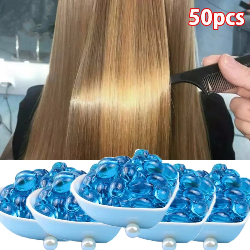 Magic Hair Vitamin Capsule Keratin Oil Fast Restore Hair Soft Smooth Shiny Deep Moisturizer Frizzy Dry Scalp Hair Care Products