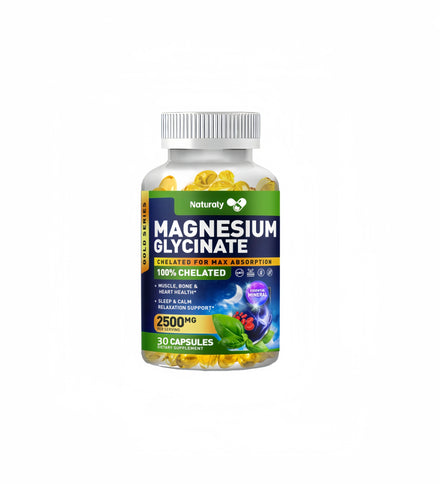 Magnesium Glycinate Capsules Dietary Supplement Support Bone Immune System,Heart Health Mineral Supplement Help Natural Sleep