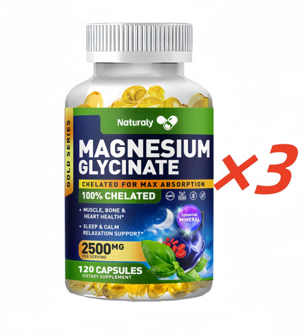 Magnesium Glycinate Capsules Dietary Supplement Support Bone Immune System,Heart Health Mineral Supplement Help Natural Sleep