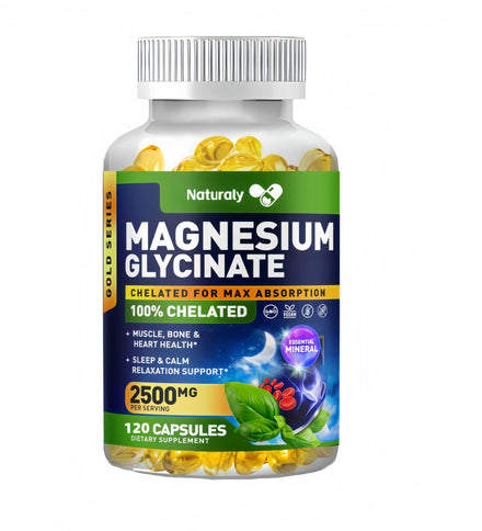 Magnesium Glycinate Capsules Dietary Supplement Support Bone Immune System,Heart Health Mineral Supplement Help Natural Sleep