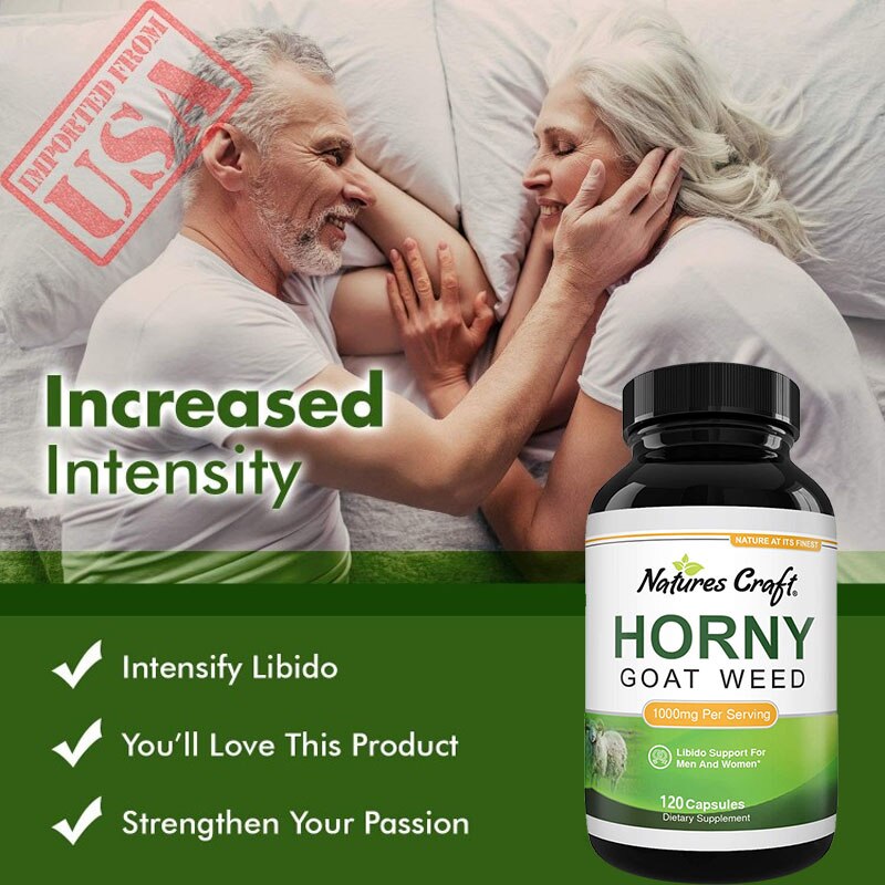 Male Energy Booster - Natural Horny Goat Weed Supplement - Supports Male Performance, Stamina, Energy Supplement