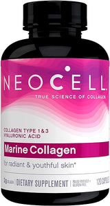 Marine Collagen With Collagen Type 1 and 3 and Hyaluronic Acid, With Hydrolyzed Collagen, Skin Health Supplement, Capsule, 120 Count, 1 Bottle in Pakistan