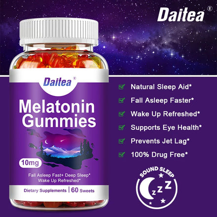 Melatonin 10 mg Adult Gummies (60 Gummies) - Maximum Strength Sleep & Deep Sleep Gummies - Gluten Free, Non-GMO, Vegetarian
