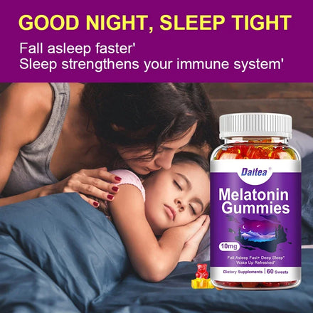Melatonin 10 mg Adult Gummies (60 Gummies) - Maximum Strength Sleep & Deep Sleep Gummies - Gluten Free, Non-GMO, Vegetarian
