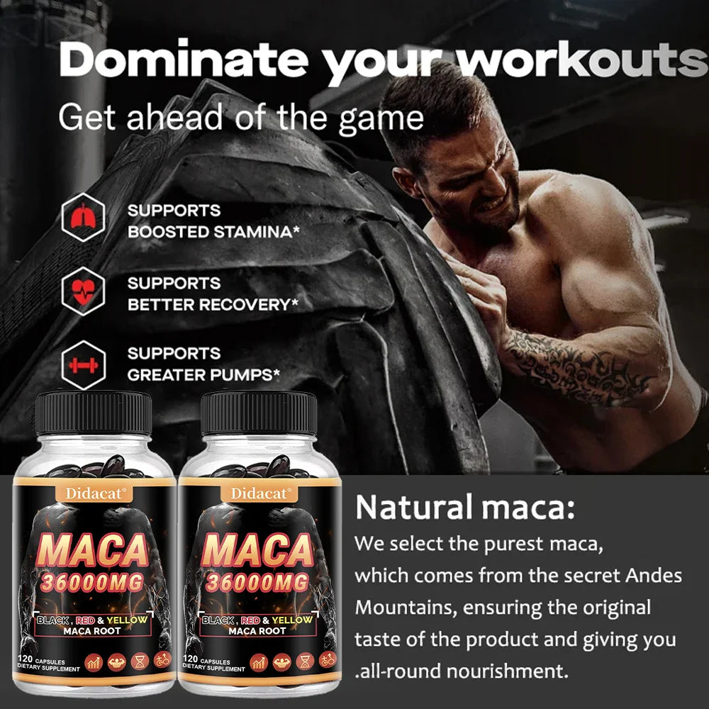Men's Energy, Endurance and Vitality Booster, Builds Muscle, Strength and Drive