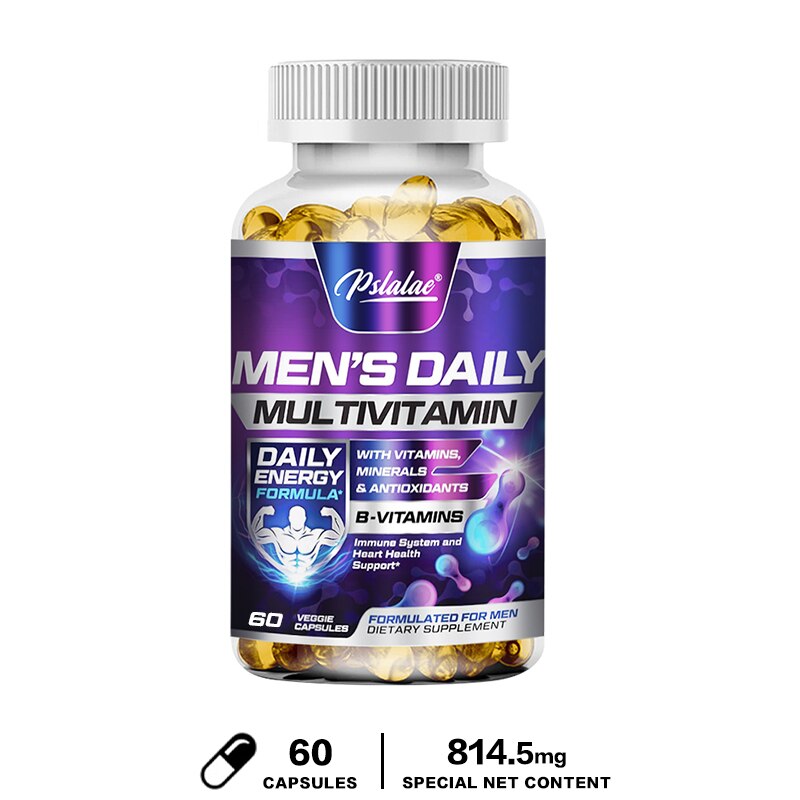 Men's Multivitamin Supplement with Vitamins A, B12, C, D and E for Energy Support and Zinc for Immune Health