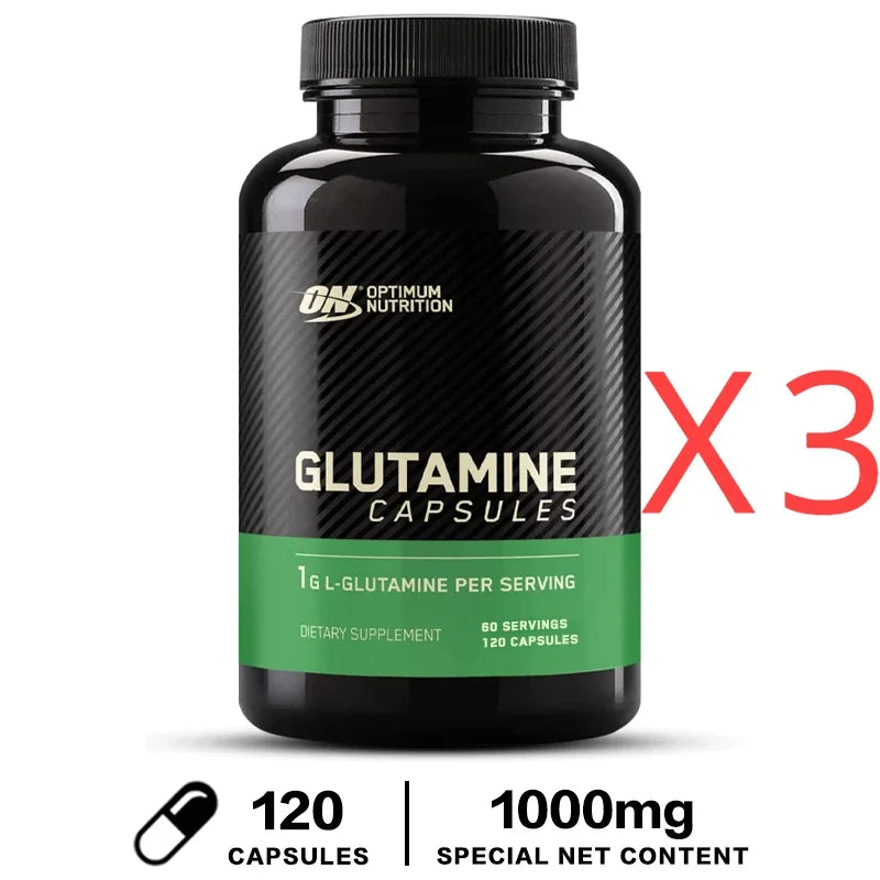 Men's Supplement, L-Glutamine Muscle Recovery Capsules, Restores Strength and Endurance and Promotes Muscle Growth