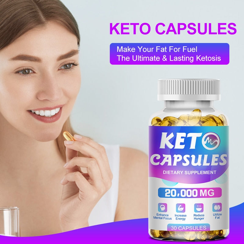 Minch Ketone Capsules Keto Supplement For Healthy Diet Weight Loss Management Burn Fat Supply Appetite Boost Energy For Adults