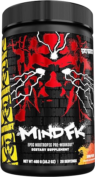 Mind FK - Epic Nootropic Pre-Workout - Brain Supplement for Mental Focus - 20 Serve - Sour Peach - 460g in Pakistan