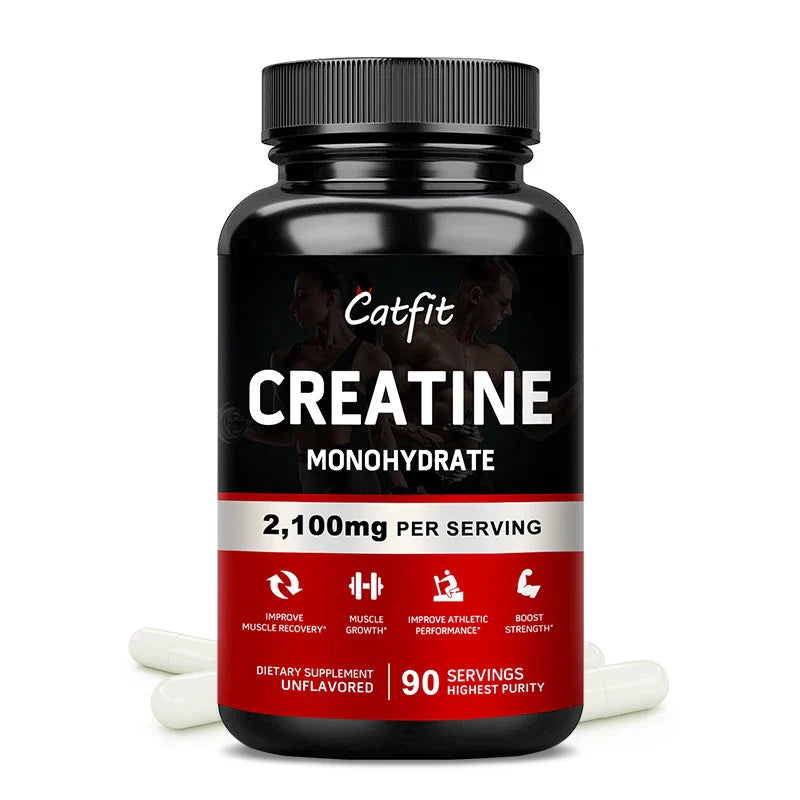 Monohydrate Creatina Capsule Whey Protein Enhance Athletic, Muscle Growth, Provide Energy For Gym, 1x 90pcs