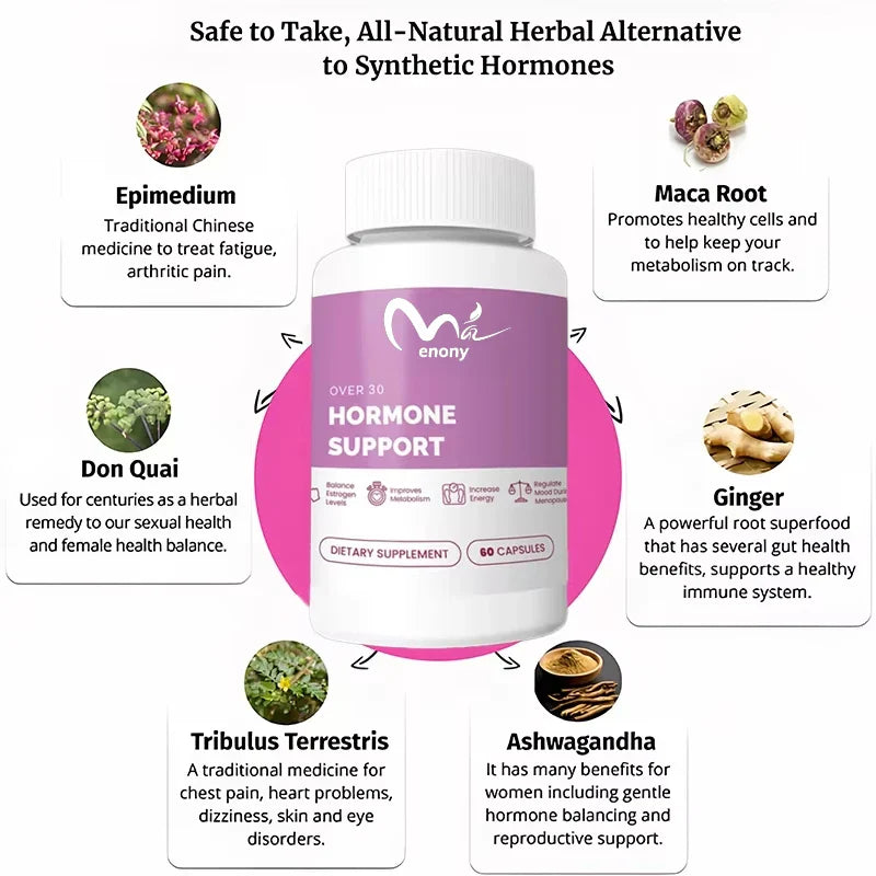 More than 30 hormone supports - Menopausal supplements - Female hormone balance - Natural ingredients