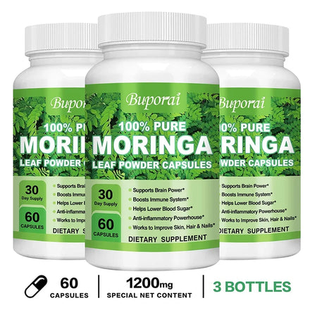 Moringa - Immune System, Energy & Metabolism Natural Anti-inflammatory Helps Detox, Antioxidant