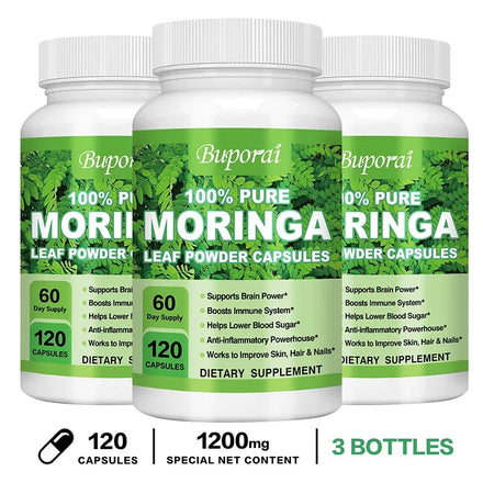 Moringa - Immune System, Energy & Metabolism Natural Anti-inflammatory Helps Detox, Antioxidant