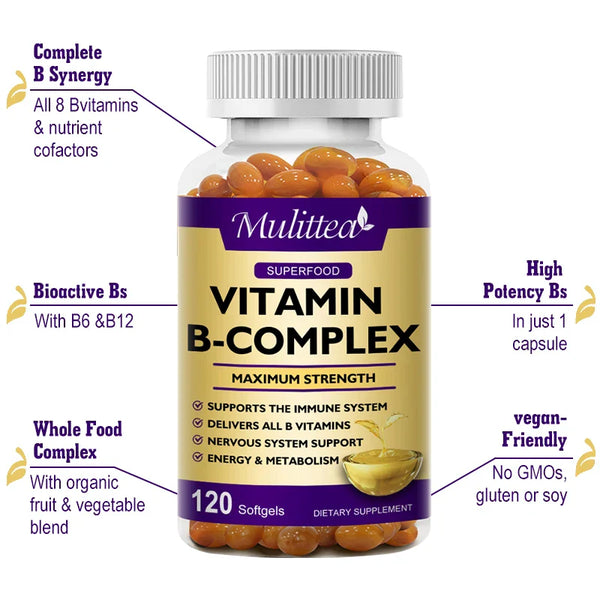 Mulittea Vitamin B Complex Capsules Help Relieve Fatigue Improve Digestion Reduce Stress Better Mood Support Immune Supplement in Pakistan Mulittea Vitamin B Complex Capsules Help Relieve Fatigue Improve Digestion Reduce Stress Better Mood Support Immune Supplement in Pakistan