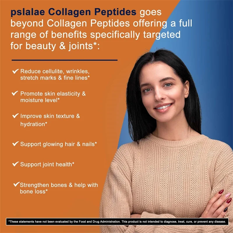 Multi Collagen Peptides with Golden Turmeric - Antioxidant, Moisturizes Skin, Reduces Fine Lines, Supports Skin, Hair and Joints