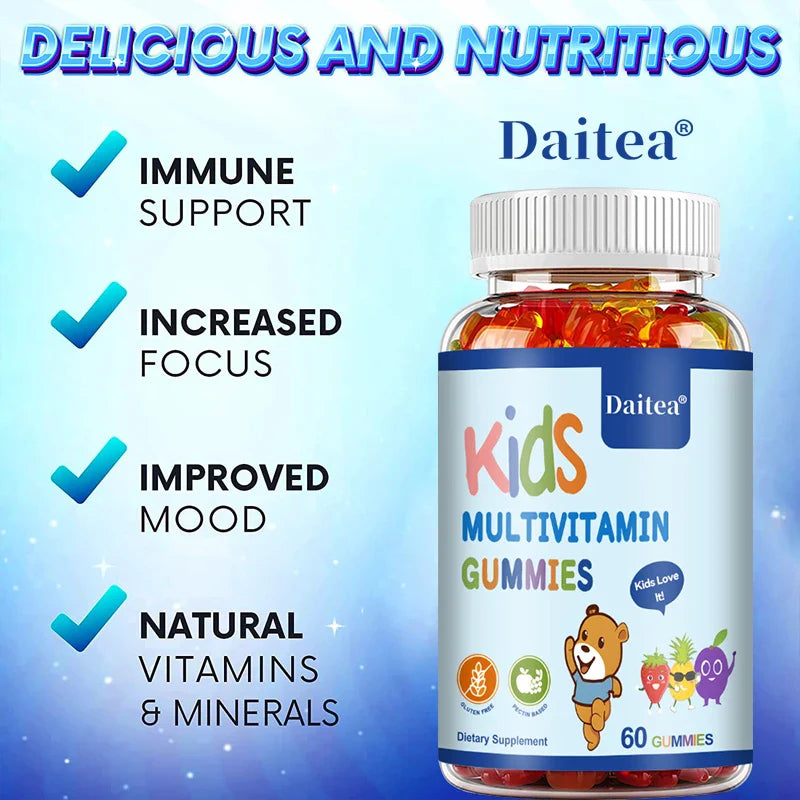 Multivitamin Gummies - Children's heart and brain health, supports bone, teeth, heart health, metabolism