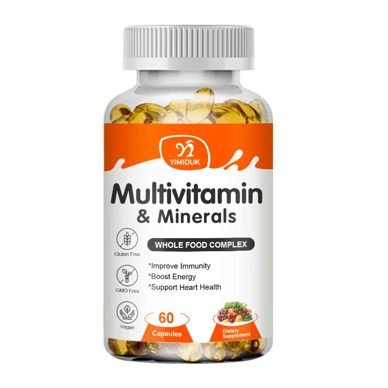Multivitamin & Mineral Capsule With Iron, Methylfolate, Zinc, Vitamins D3 & K2 To Improve Immunity, Vitality, Hair, Skin & Nails