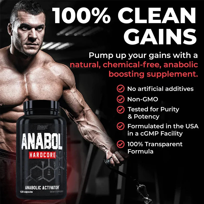 Muscle Supplement for Men, Dietary Capsules, Non-GMO