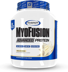 Myofusion Advanced Protein, Protein Blend with Whey Protein, Casein Protein and Isolate Protein, Low Fat and Gluten Free (4lbs, Vanilla Ice Cream) in Pakistan