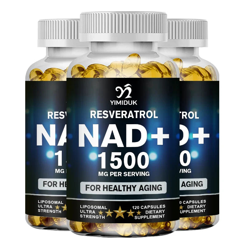 NAD Supplement, 1500mg - Liposomal NAD+ Supplement with Resveratrol, Stamina & Healthy Aging - Strength Capsules