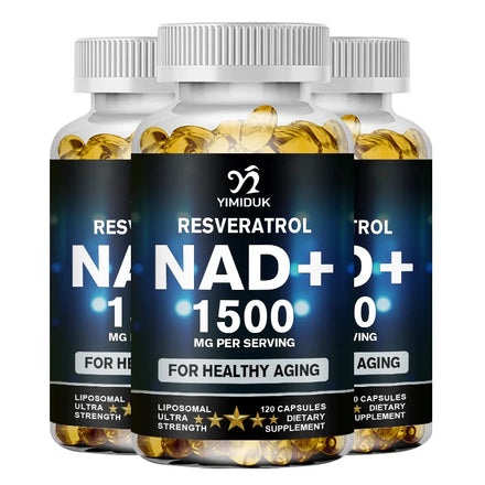 NAD Supplement, 1500mg - Liposomal NAD+ Supplement with Resveratrol, Stamina & Healthy Aging - Strength Capsules