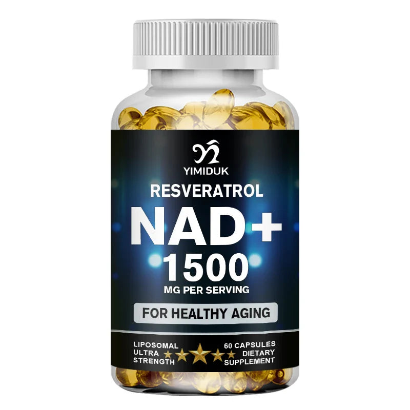 NAD Supplement, 1500mg - Liposomal NAD+ Supplement with Resveratrol, Stamina & Healthy Aging - Strength Capsules