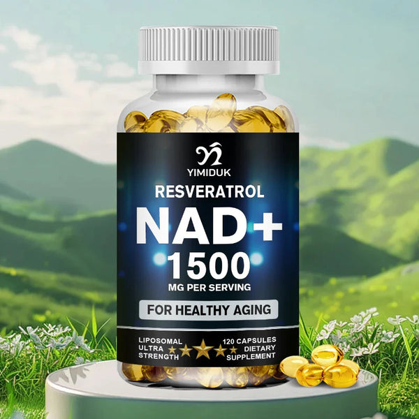 NAD Supplement, 1500mg - Liposomal NAD+ Supplement with Resveratrol, Stamina & Healthy Aging - Strength Capsules in Pakistan NAD Supplement, 1500mg - Liposomal NAD+ Supplement with Resveratrol, Stamina & Healthy Aging - Strength Capsules in Pakistan