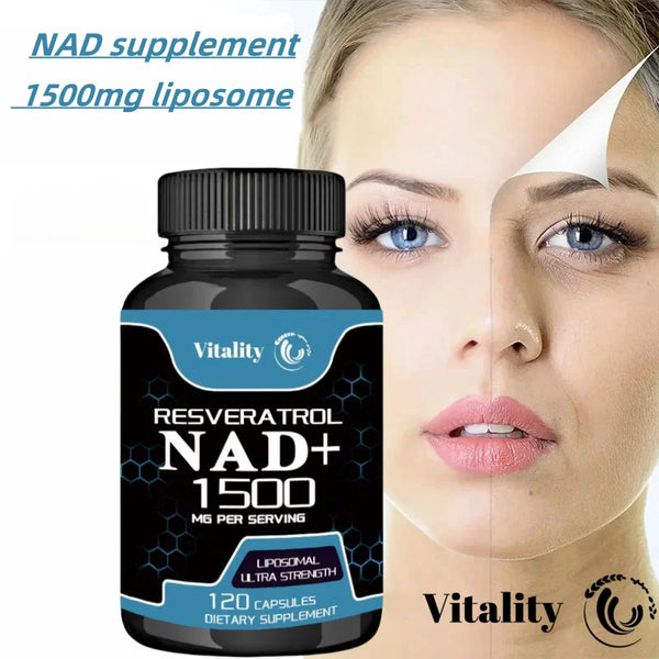 NAD supplement, 1500mg liposome NAD+resveratrol containing supplement, Nad Plus promoting supplement - supporting cell health in Pakistan NAD supplement, 1500mg liposome NAD+resveratrol containing supplement, Nad Plus promoting supplement - supporting cell health in Pakistan