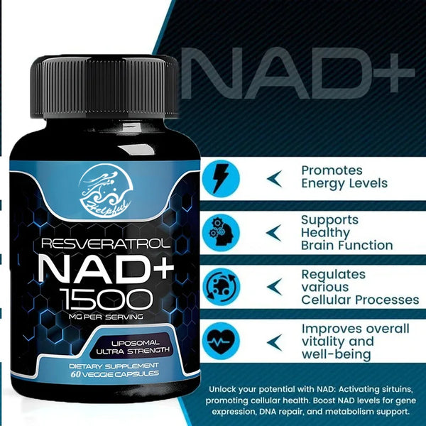NAD supplement,1500 milligrams of resveratrol containing supplement,Nad Plus promotingsupplement supportingcell health60capsules in Pakistan NAD supplement,1500 milligrams of resveratrol containing supplement,Nad Plus promotingsupplement supportingcell health60capsules in Pakistan