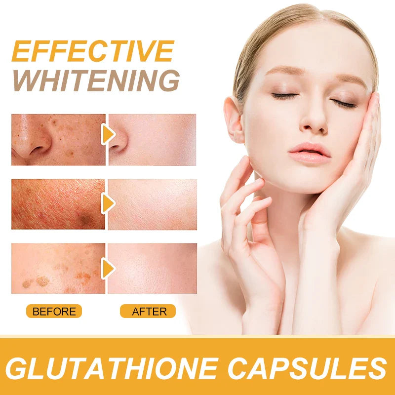 NATURE'S LIVE Glutathione Capsules 1000MG Anti-Aging Skin Whitening Lightening 120 Softgels