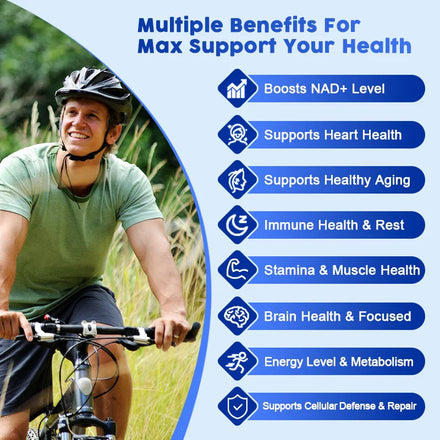 NMNH Supplements - Improve NAD Levels - Reduces Wrinkles,Skin Health -Energy,Immunity,Focus Support - NMN Capsules Alternatives