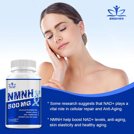 NMNH Supplements - Improve NAD Levels - Reduces Wrinkles,Skin Health -Energy,Immunity,Focus Support - NMN Capsules Alternatives
