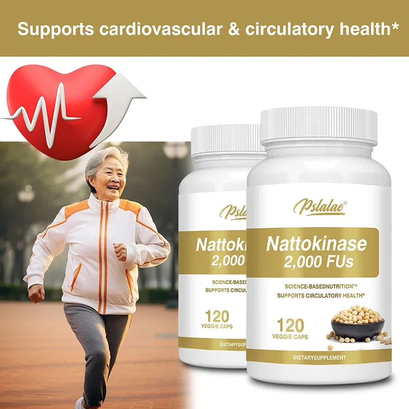 Nattokinase Supplement - Supports Heart Health & Circulatory & Normal Blood Flow, Non-GMO, Gluten Free